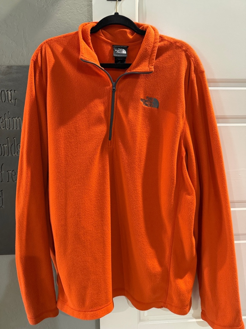 The North Face Bright Orange Half-Zip Fleece